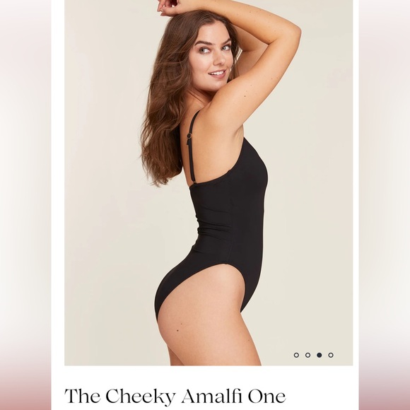 Andie Swim black cheeky Amalfi one piece bathing suit- Small BNWT - Picture 3 of 13